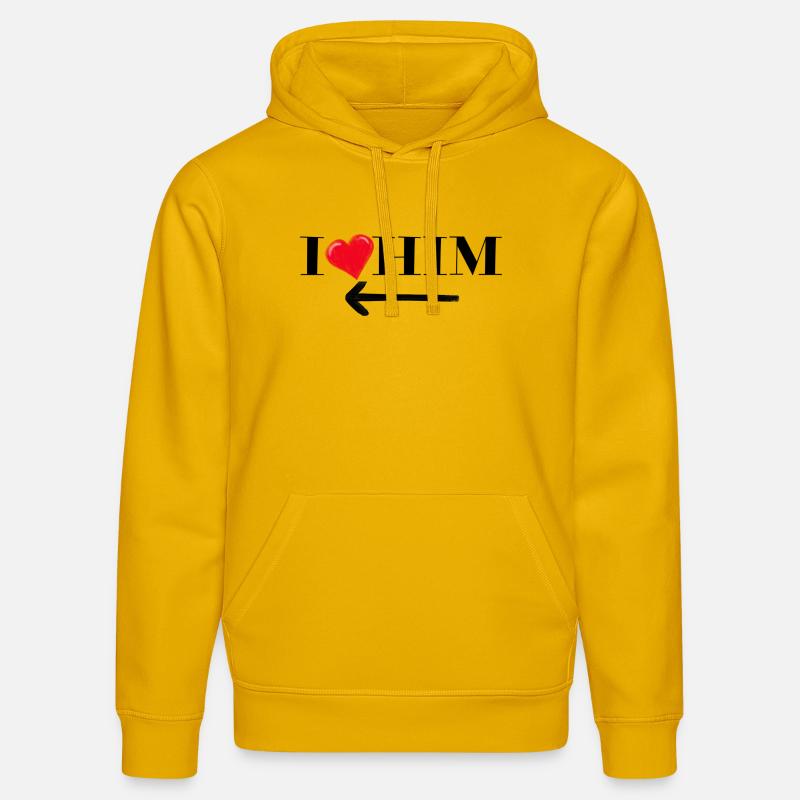 Je l’aime Conception de chemise - Sweat à capuche bio DRUMMER Stanley/Stella Unisexe - jaune spectre