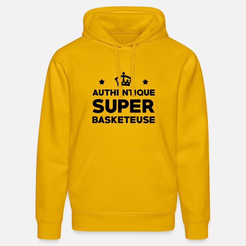 Authentique Super Basketeuse - Sweat à capuche bio DRUMMER Stanley/Stella Unisexe - jaune spectre