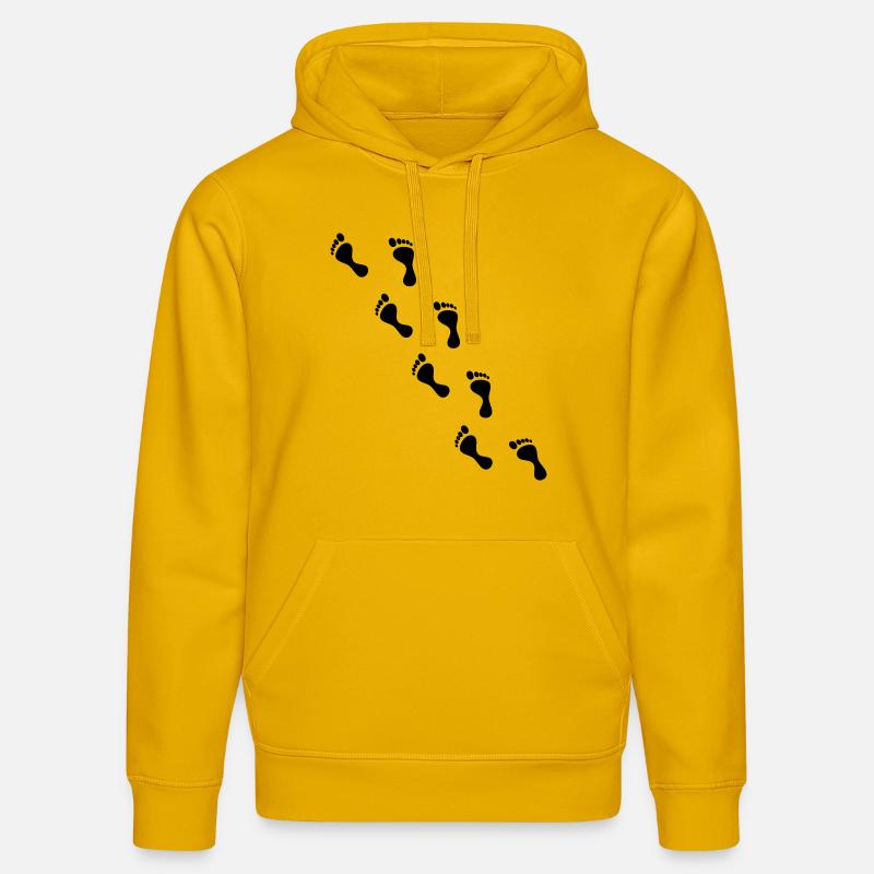 empreinte de pied - Sweat à capuche bio DRUMMER Stanley/Stella Unisexe - jaune spectre