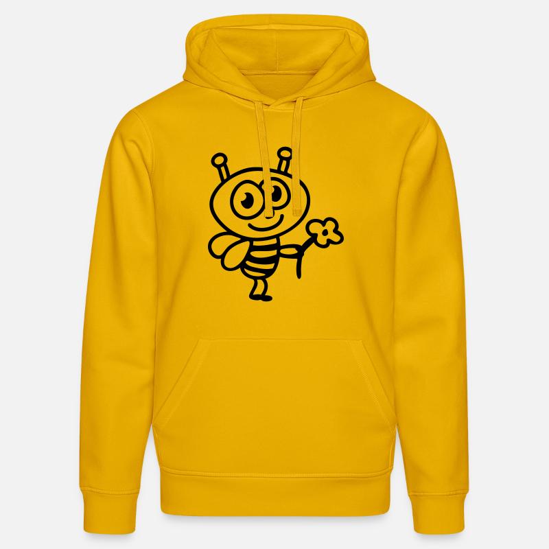 Bee + Fleur - Line - Sweat à capuche bio DRUMMER Stanley/Stella Unisexe - jaune spectre