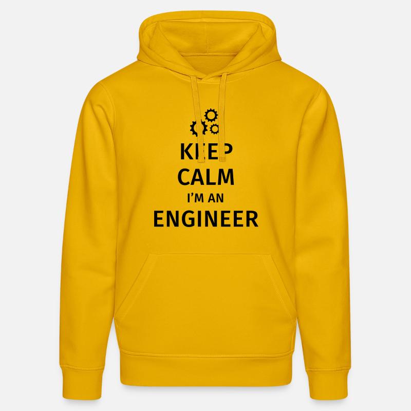 Keep Calm I'm an Engineer - Sweat à capuche bio DRUMMER Stanley/Stella Unisexe - jaune spectre