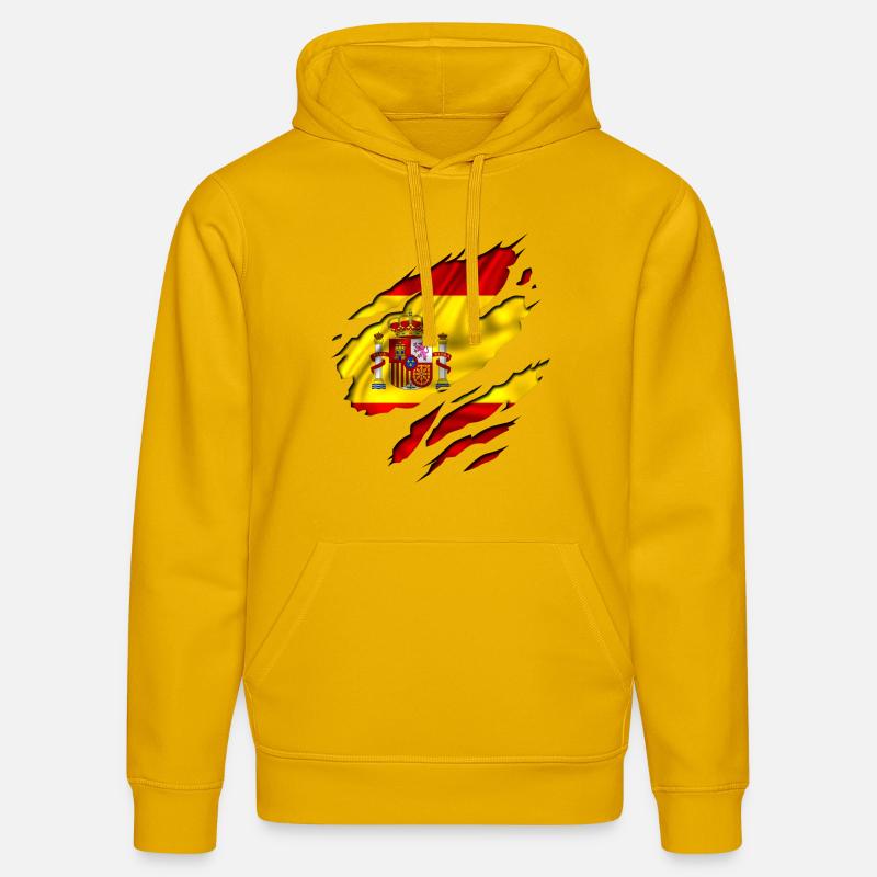 drapeau espagne españa - Sweat à capuche bio DRUMMER Stanley/Stella Unisexe - jaune spectre