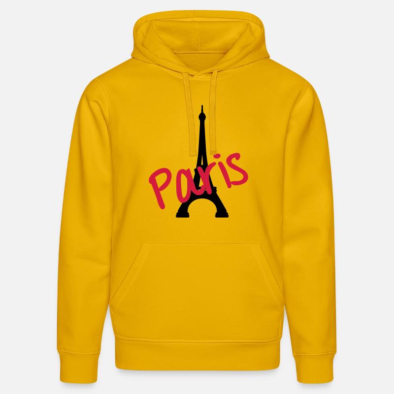 Tour Eiffel Paris - Sweat à capuche bio DRUMMER Stanley/Stella Unisexe - jaune spectre