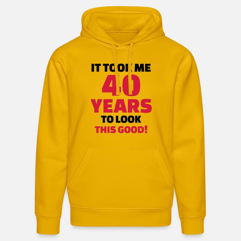 40 Years Anniversaire - Sweat à capuche bio DRUMMER Stanley/Stella Unisexe - jaune spectre