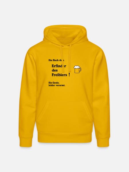 Erfinder des Freibiers - Stanley/Stella Unisex Bio-Hoodie DRUMMER - Spektralgelb