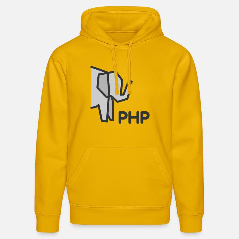 PHP Elephant - Sweat à capuche bio DRUMMER Stanley/Stella Unisexe - jaune spectre