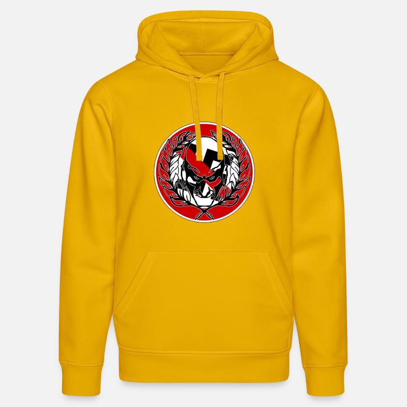 Emblème du samouraï martial - Sweat à capuche bio DRUMMER Stanley/Stella Unisexe - jaune spectre