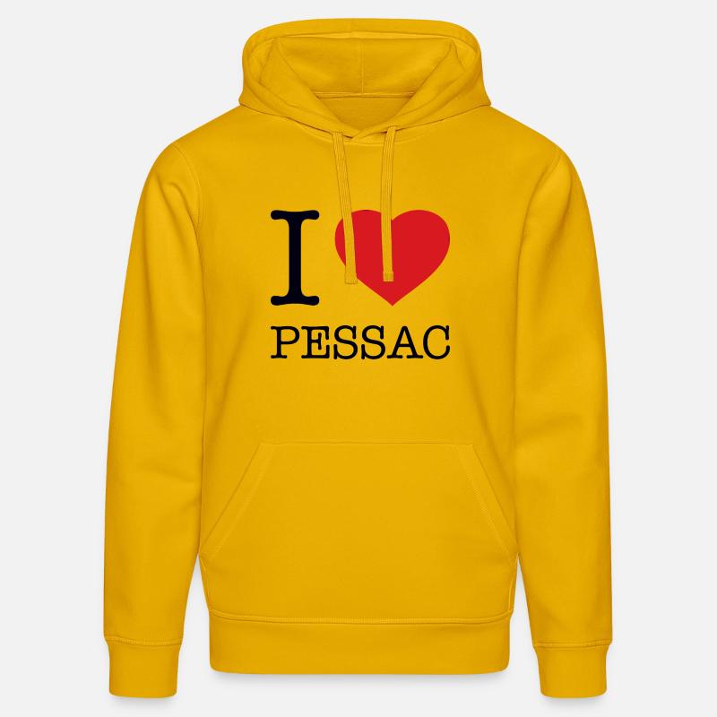 J’adore Pessac - Sweat à capuche bio DRUMMER Stanley/Stella Unisexe - jaune spectre