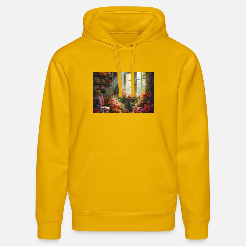 Fleur3 - Sweat à capuche bio DRUMMER Stanley/Stella Unisexe - jaune spectre