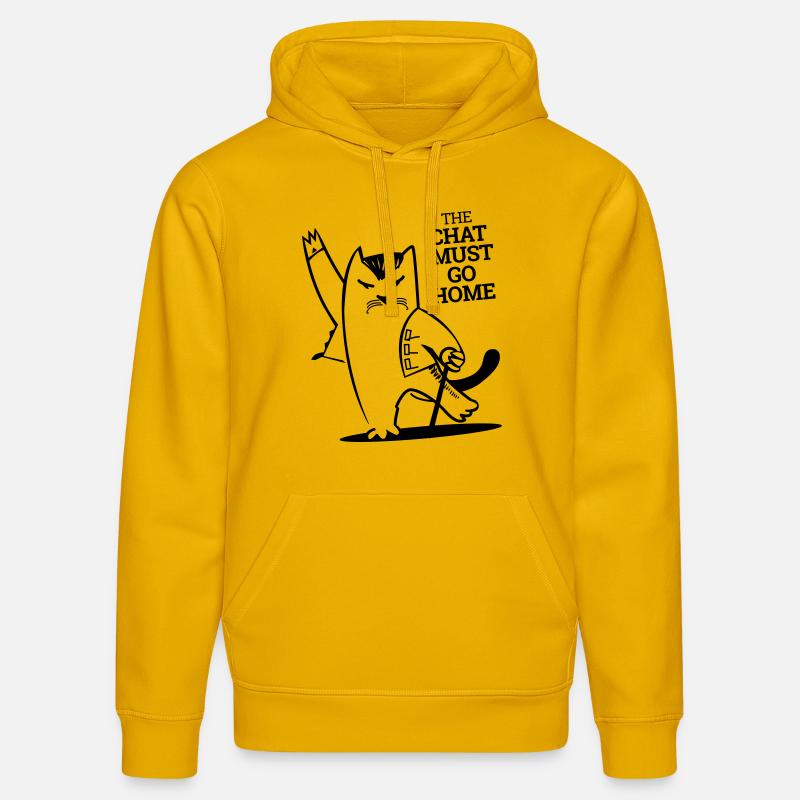 Chat Must Go Home - Sweat à capuche bio DRUMMER Stanley/Stella Unisexe - jaune spectre