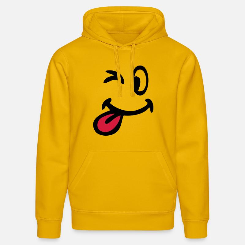 smiley clin oeil 3105 - Sweat à capuche bio DRUMMER Stanley/Stella Unisexe - jaune spectre