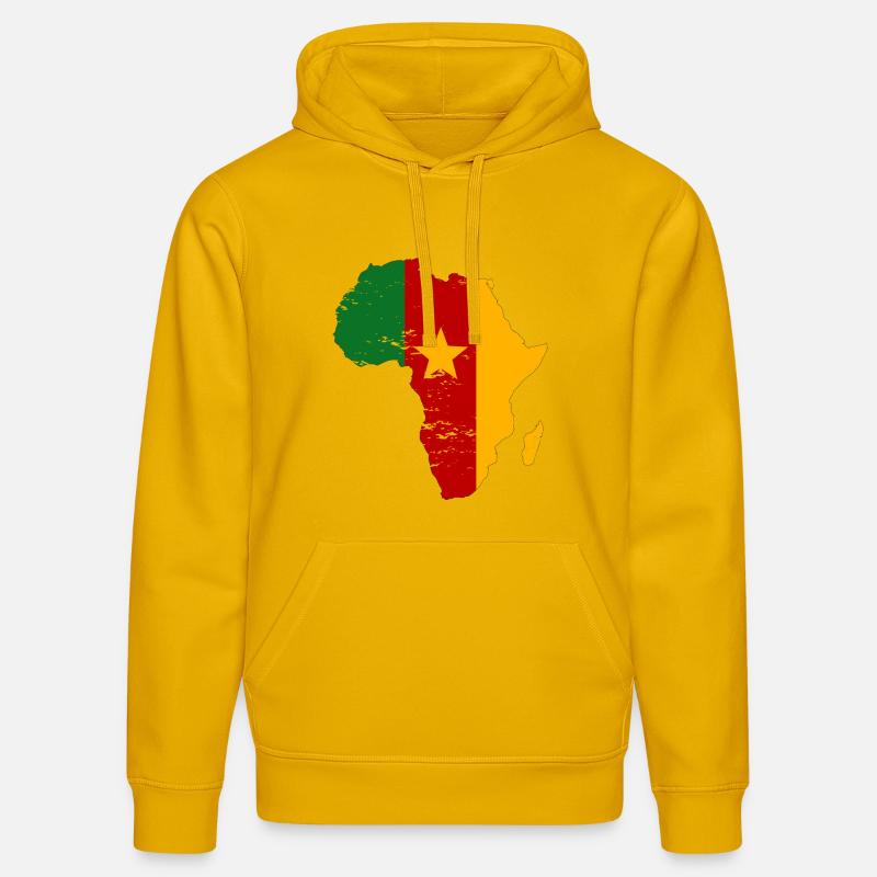 Drapeau du Sénégal Afrique utilisé - Sweat à capuche bio DRUMMER Stanley/Stella Unisexe - jaune spectre