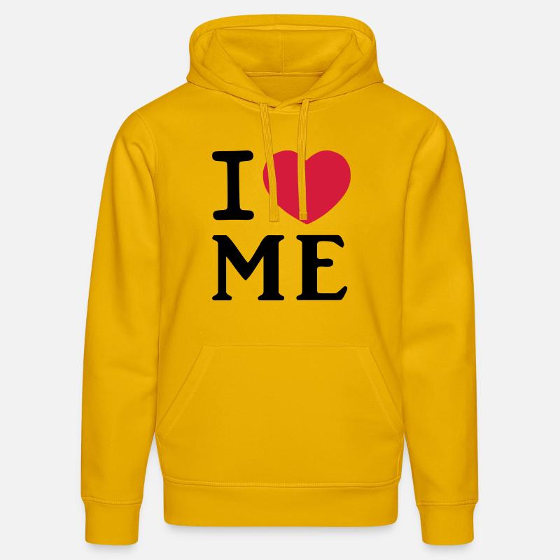 Je me aime Logo coeur - Sweat à capuche bio DRUMMER Stanley/Stella Unisexe - jaune spectre
