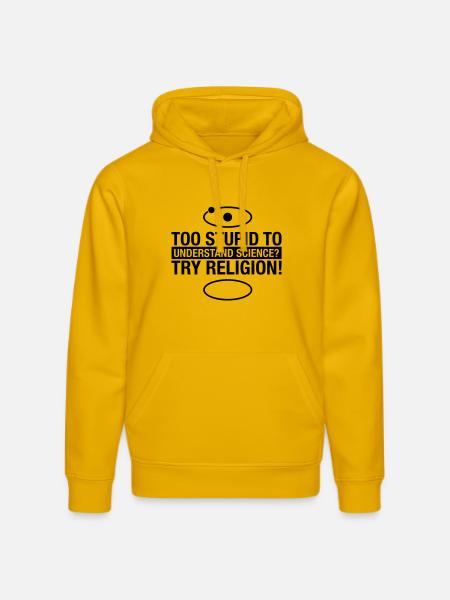 science-religion - Stanley/Stella Unisex Bio-Hoodie DRUMMER - Spektralgelb