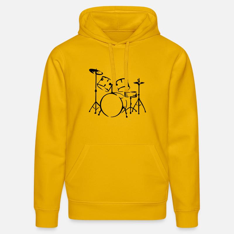 percussions - Sweat à capuche bio DRUMMER Stanley/Stella Unisexe - jaune spectre