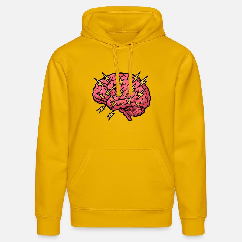 Blitzbrain Pop Art - Sweat à capuche bio DRUMMER Stanley/Stella Unisexe - jaune spectre