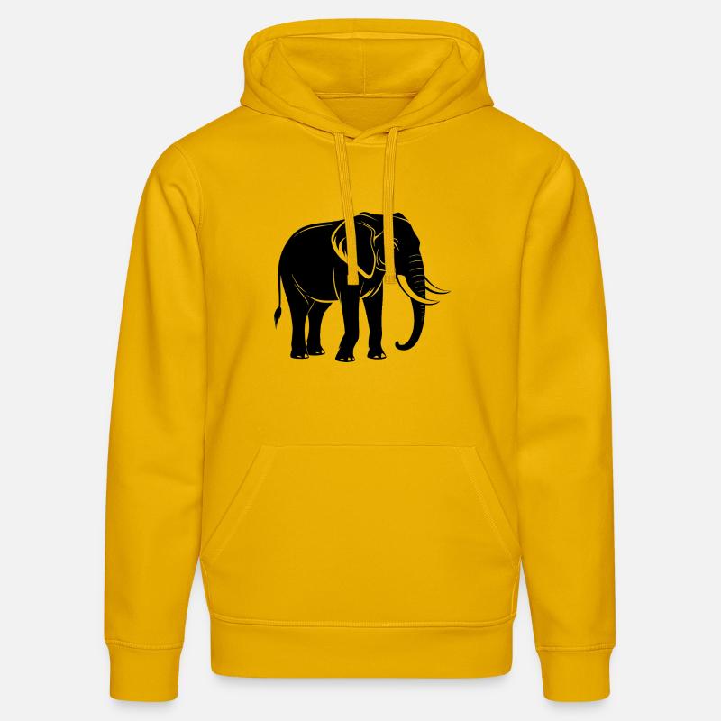 Éléphant - Sweat à capuche bio DRUMMER Stanley/Stella Unisexe - jaune spectre