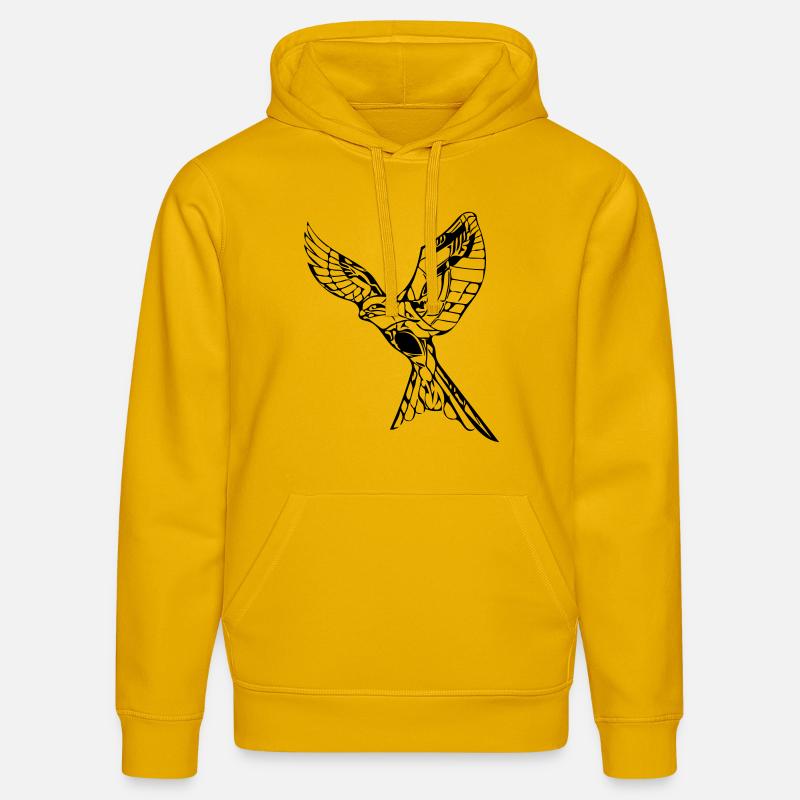 Faucon volant élégant - Sweat à capuche bio DRUMMER Stanley/Stella Unisexe - jaune spectre