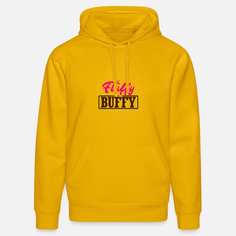 De Fluffy à Buffy - Sweat à capuche bio DRUMMER Stanley/Stella Unisexe - jaune spectre