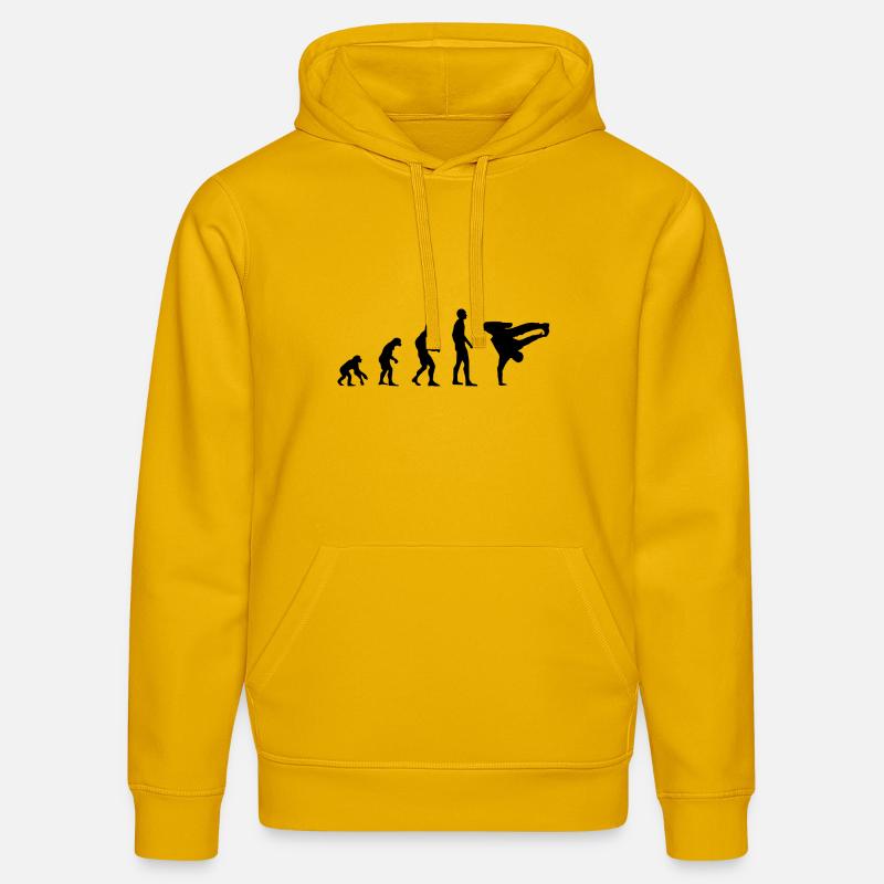 Breakdance Evolution Silhouette - Sweat à capuche bio DRUMMER Stanley/Stella Unisexe - jaune spectre