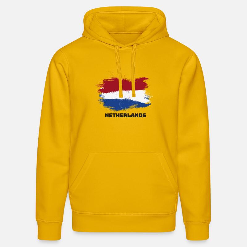 drapeau, bannière Pays-Bas Hollande - Sweat à capuche bio DRUMMER Stanley/Stella Unisexe - jaune spectre