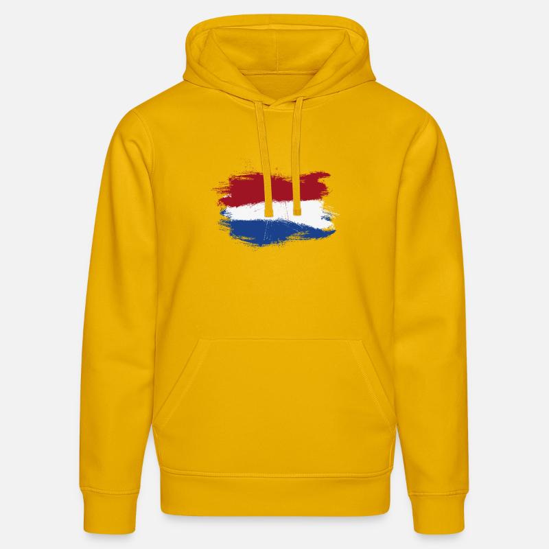 drapeau, bannière Pays-Bas Hollande - Sweat à capuche bio DRUMMER Stanley/Stella Unisexe - jaune spectre