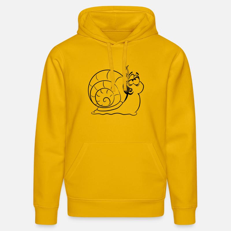 escargot kiffen commun drôle - Sweat à capuche bio DRUMMER Stanley/Stella Unisexe - jaune spectre