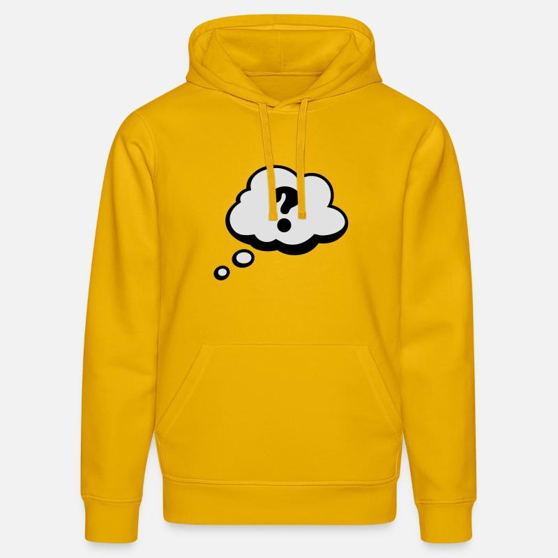 Bulle Comiques point d'interrogation - Sweat à capuche bio DRUMMER Stanley/Stella Unisexe - jaune spectre