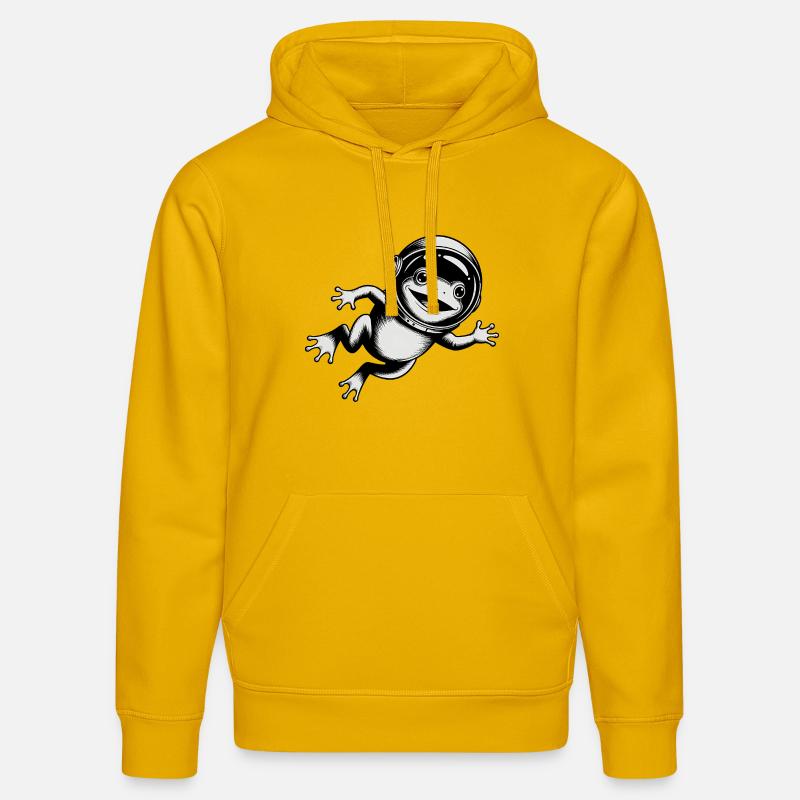 Grenouille dans l'espace - Logo Cool Astonomy - Sweat à capuche bio DRUMMER Stanley/Stella Unisexe - jaune spectre
