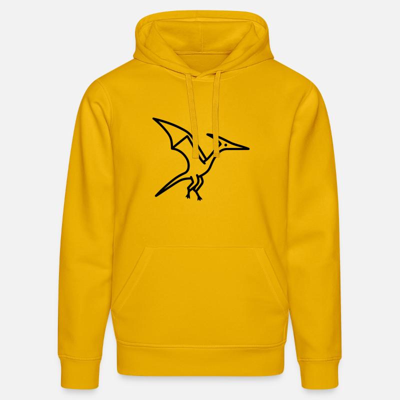 ptérodactyle - Sweat à capuche bio DRUMMER Stanley/Stella Unisexe - jaune spectre