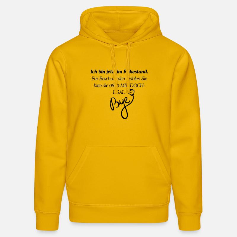 Conception de la retraite - Sweat à capuche bio DRUMMER Stanley/Stella Unisexe - jaune spectre