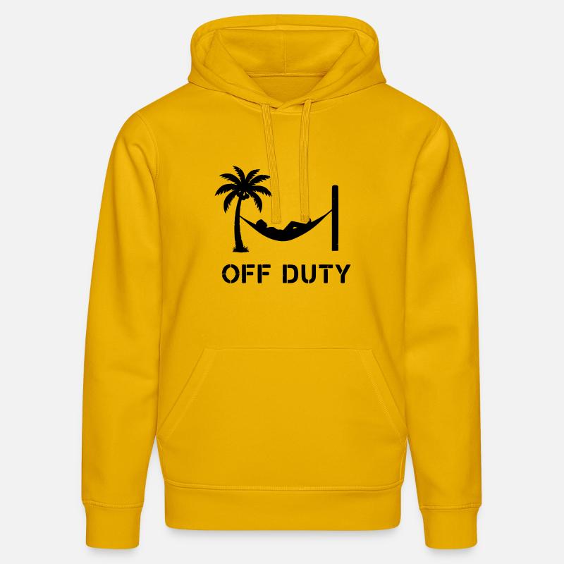 Hamac hors service Feierabend - Sweat à capuche bio DRUMMER Stanley/Stella Unisexe - jaune spectre