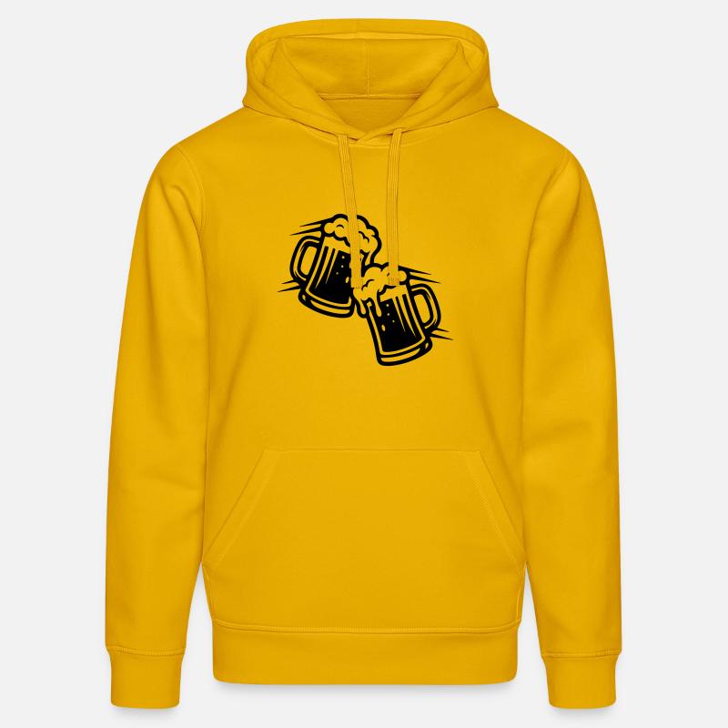 Bière Mug, Bière Comique - Sweat à capuche bio DRUMMER Stanley/Stella Unisexe - jaune spectre