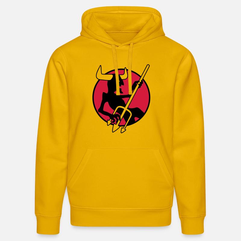 rockin_devil_3c - Stanley/Stella Unisex Bio-Hoodie DRUMMER  - Spektralgelb