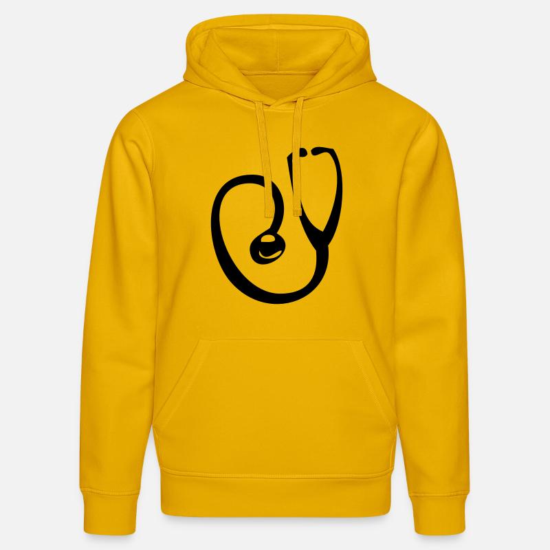 stethoscope medecin docteur intrument - Sweat à capuche bio DRUMMER Stanley/Stella Unisexe - jaune spectre