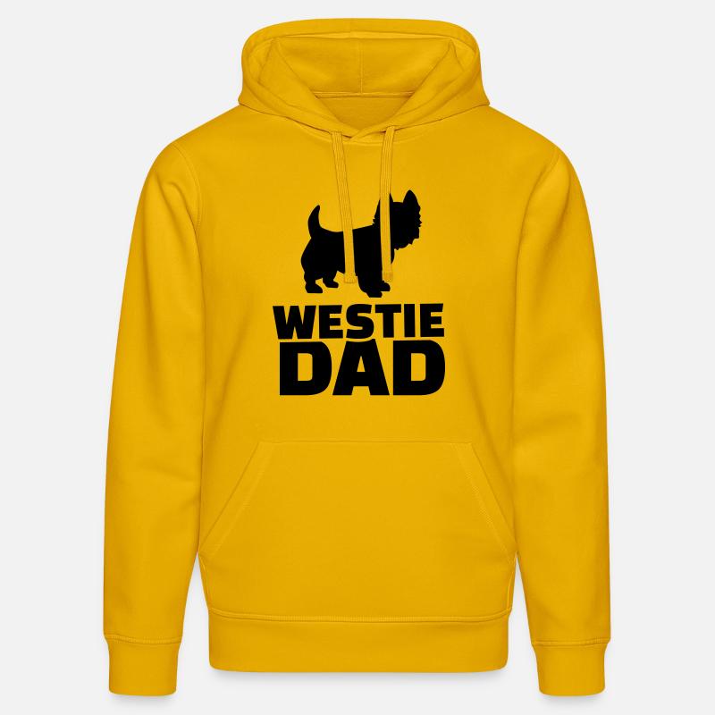 Westie Dad - Sweat à capuche bio DRUMMER Stanley/Stella Unisexe - jaune spectre