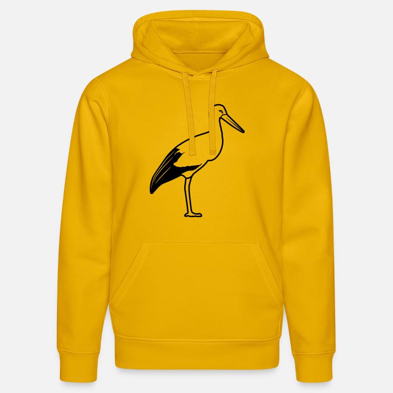 stands de cigogne - Sweat à capuche bio DRUMMER Stanley/Stella Unisexe - jaune spectre