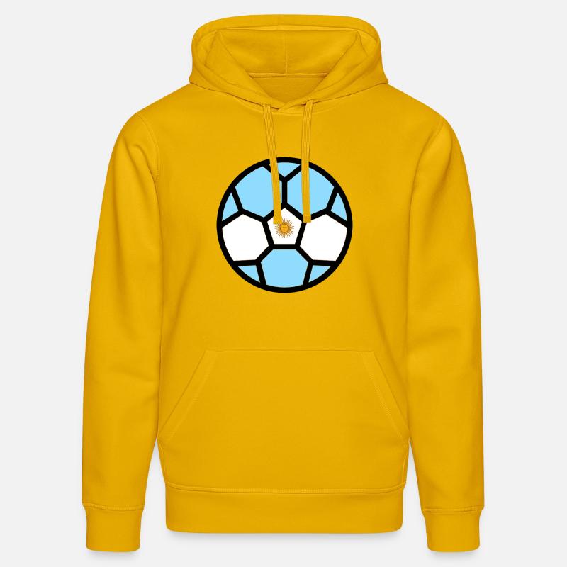 Drapeau Argentine Coupe du monde - Sweat à capuche bio DRUMMER Stanley/Stella Unisexe - jaune spectre