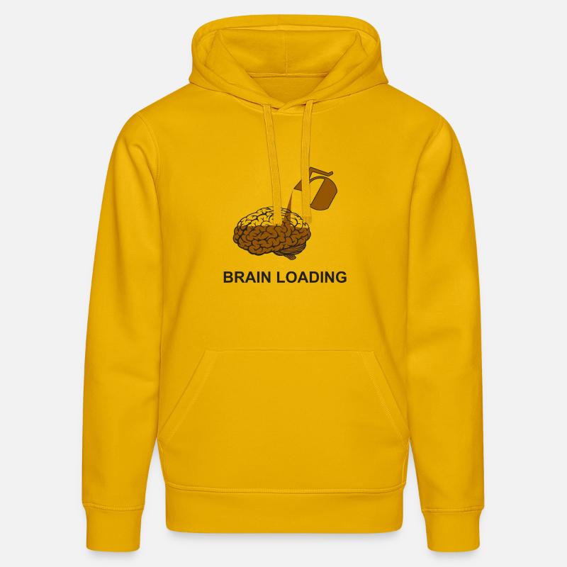 Brain loading by coffee - Stanley/Stella Unisex Bio-Hoodie DRUMMER  - Spektralgelb