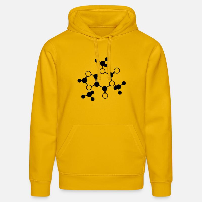 Caféine - molécule - 1c - Sweat à capuche bio DRUMMER Stanley/Stella Unisexe - jaune spectre
