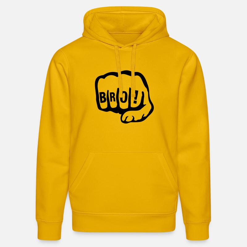 bro_faust_qa1 - Sweat à capuche bio DRUMMER Stanley/Stella Unisexe - jaune spectre