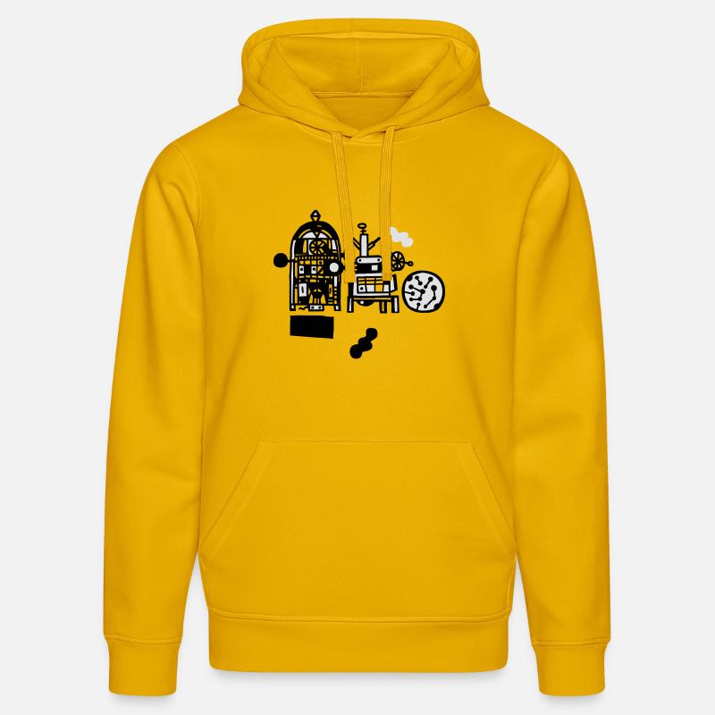 Techno - Sweat à capuche bio DRUMMER Stanley/Stella Unisexe - jaune spectre