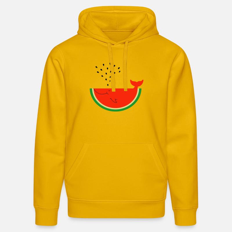 Baleine de pastèque - Sweat à capuche bio DRUMMER Stanley/Stella Unisexe - jaune spectre