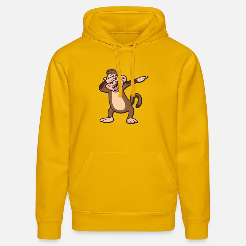 Dabbing Monkey - Stanley/Stella Unisex Bio-Hoodie DRUMMER  - Spektralgelb