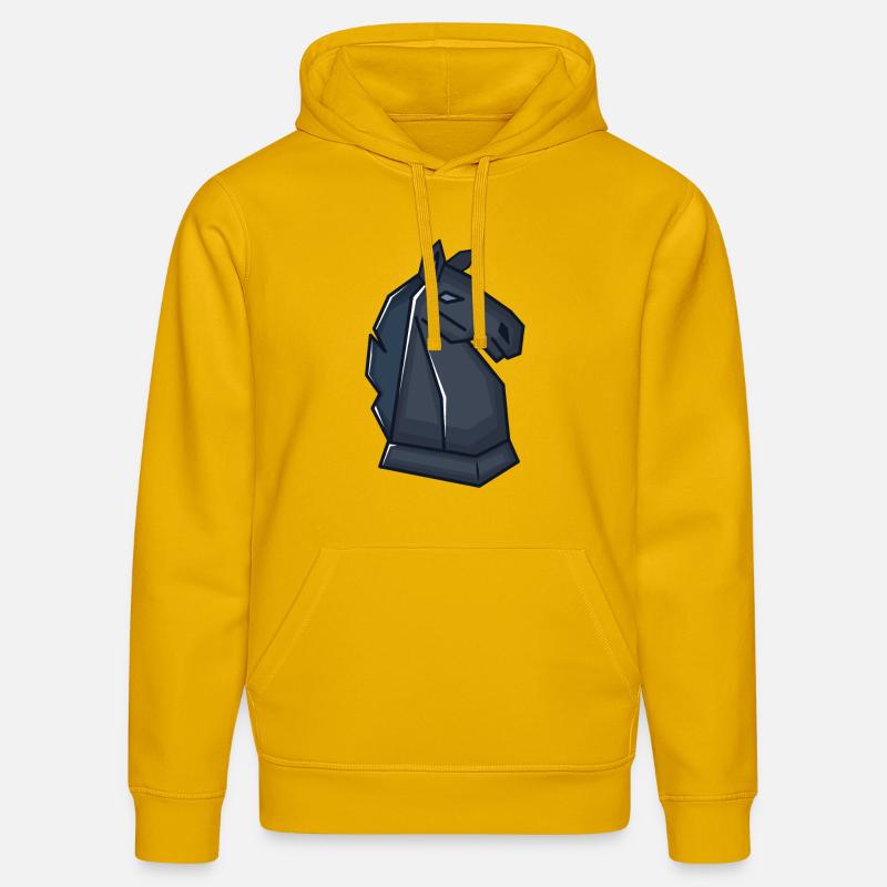 Chess pièce d'échecs Springer - Sweat à capuche bio DRUMMER Stanley/Stella Unisexe - jaune spectre