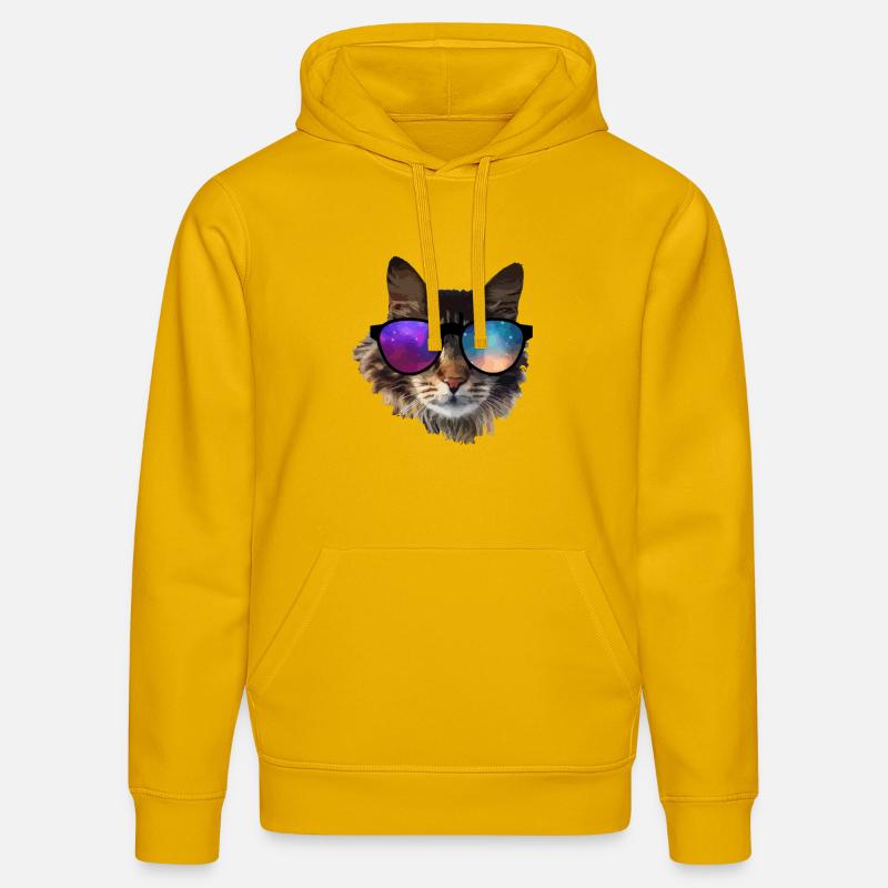 chat - Sweat à capuche bio DRUMMER Stanley/Stella Unisexe - jaune spectre