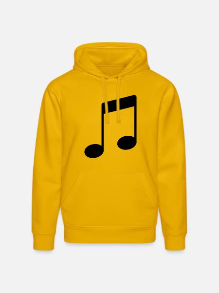 note_icon - Stanley/Stella DRUMMER Unisex Organic Hoodie - spectra yellow