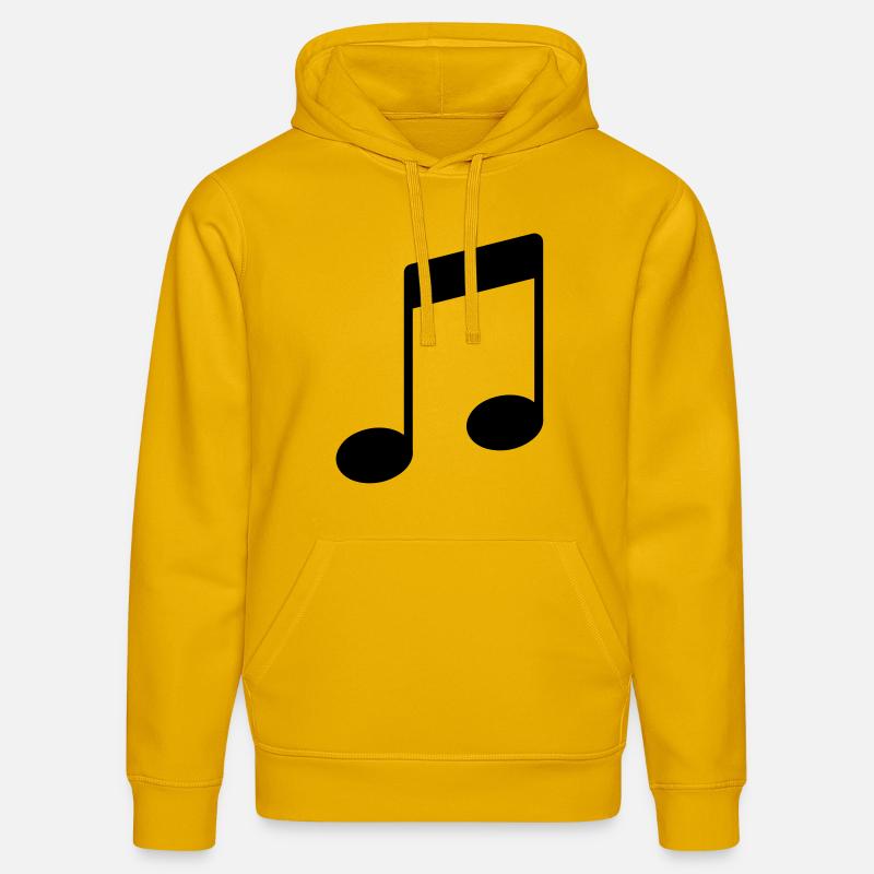 note_icon - Stanley/Stella DRUMMER Unisex Organic Hoodie - spectra yellow