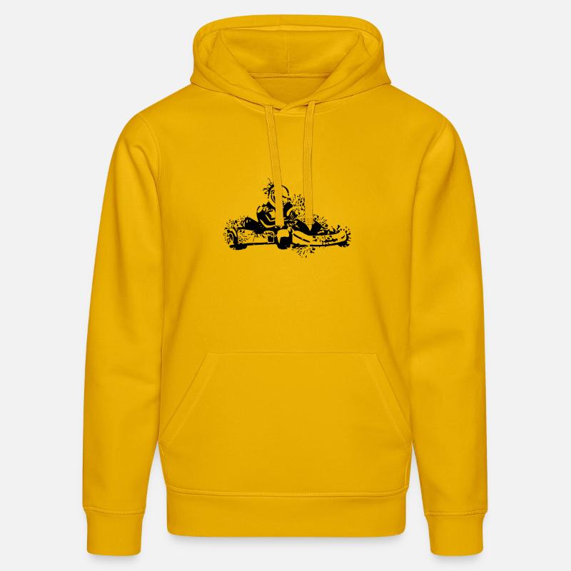Conception de karting - Sweat à capuche bio DRUMMER Stanley/Stella Unisexe - jaune spectre