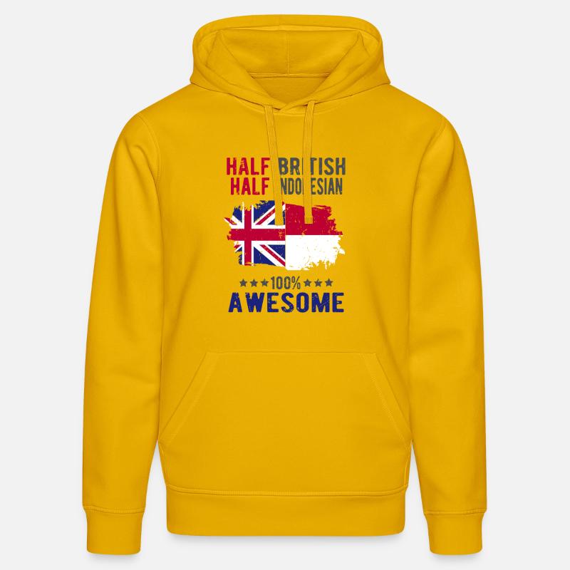 Moitié britannique moitié indonésienne - Sweat à capuche bio DRUMMER Stanley/Stella Unisexe - jaune spectre